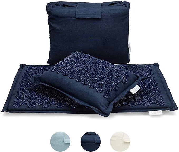 Linen Acupressure Mat Set — Coconut Palm Base