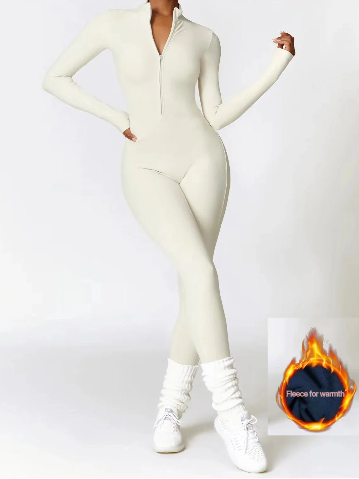 Thermal Seamless Fleece Jumpsuit – Yoga & Ski