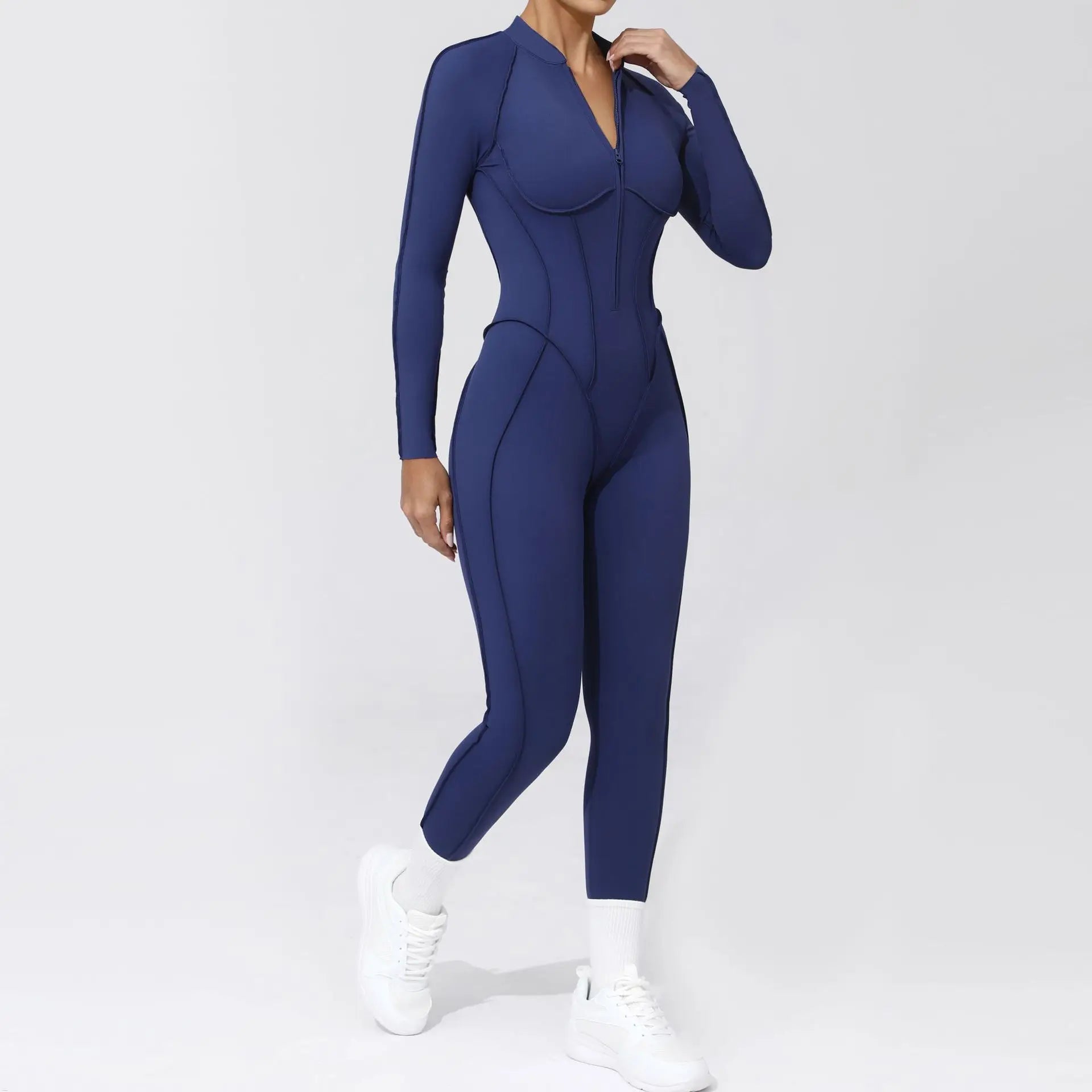 FlexCore Zip Jumpsuit with open back