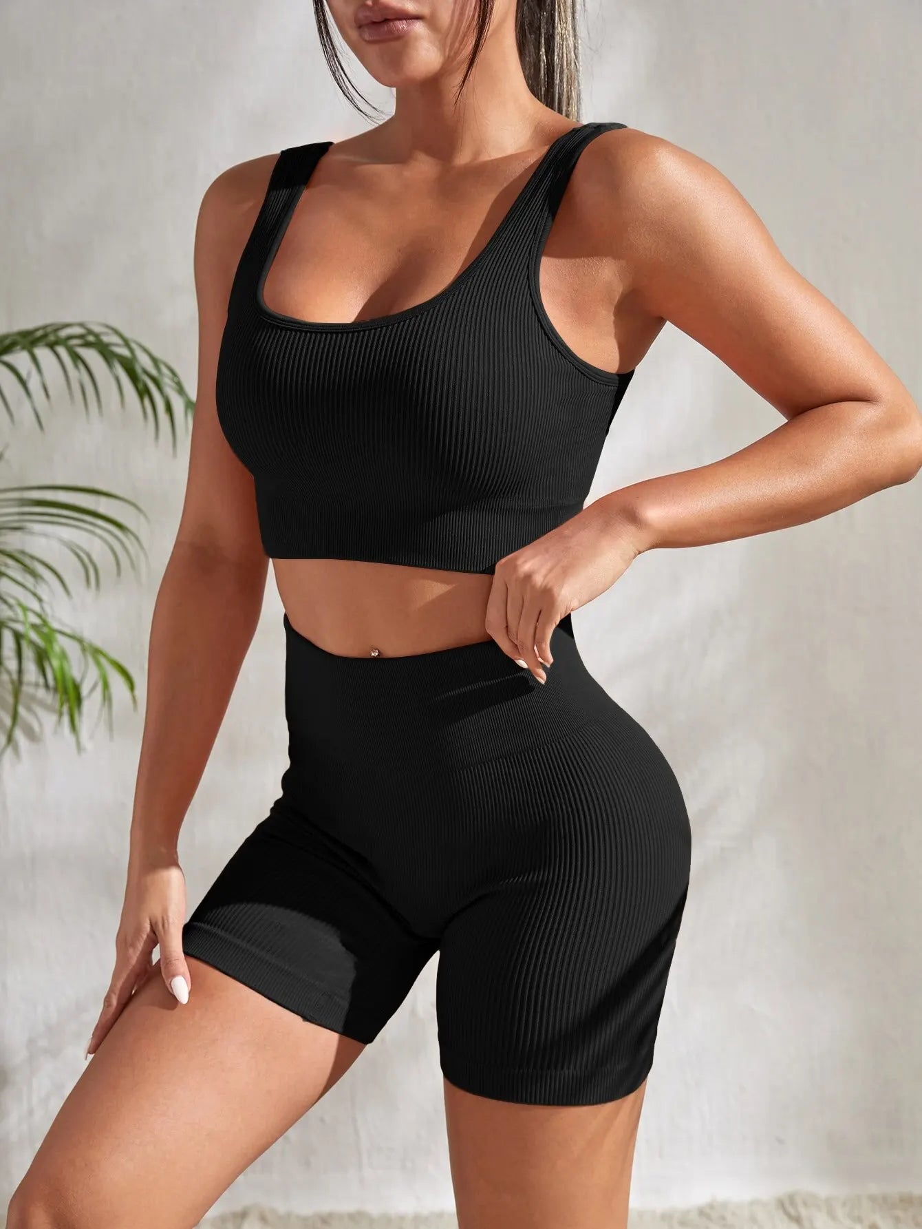 PowerFit Set – High Waist Shorts + Crop Tank