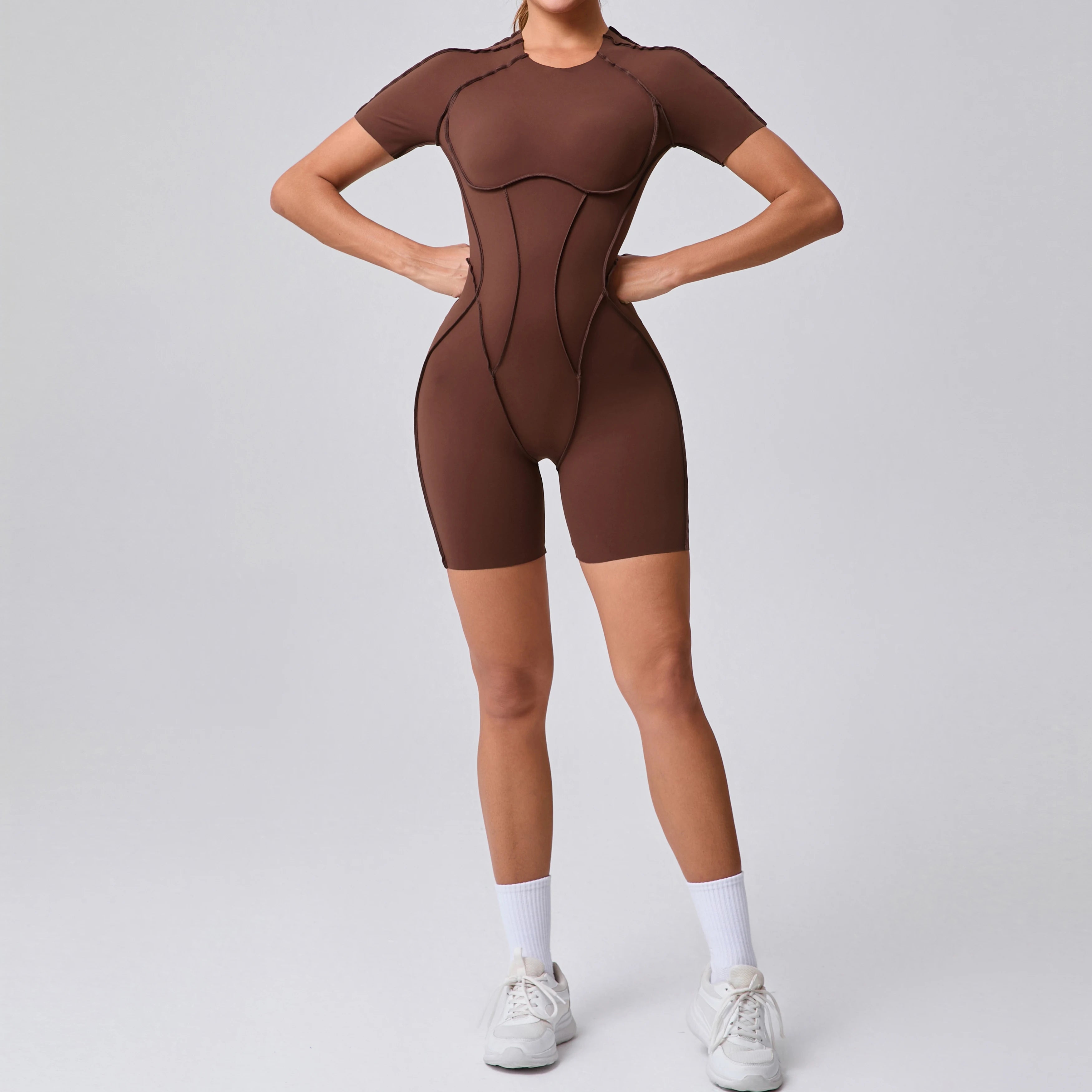 Scrunch Booty Jumpsuit – Backless Gym Romper