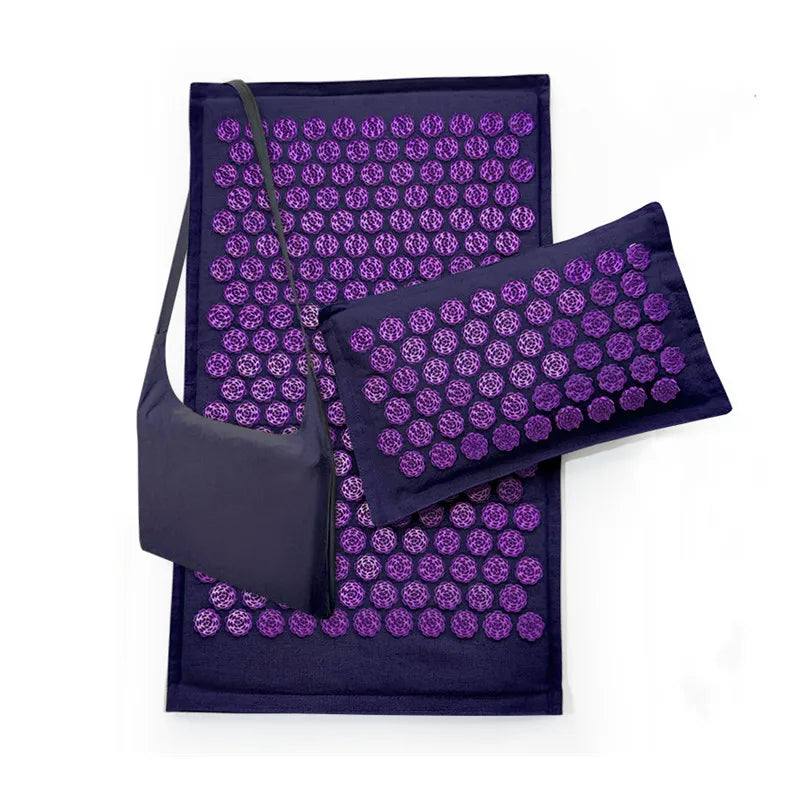 Linen Acupressure Mat Set — Coconut Palm Base