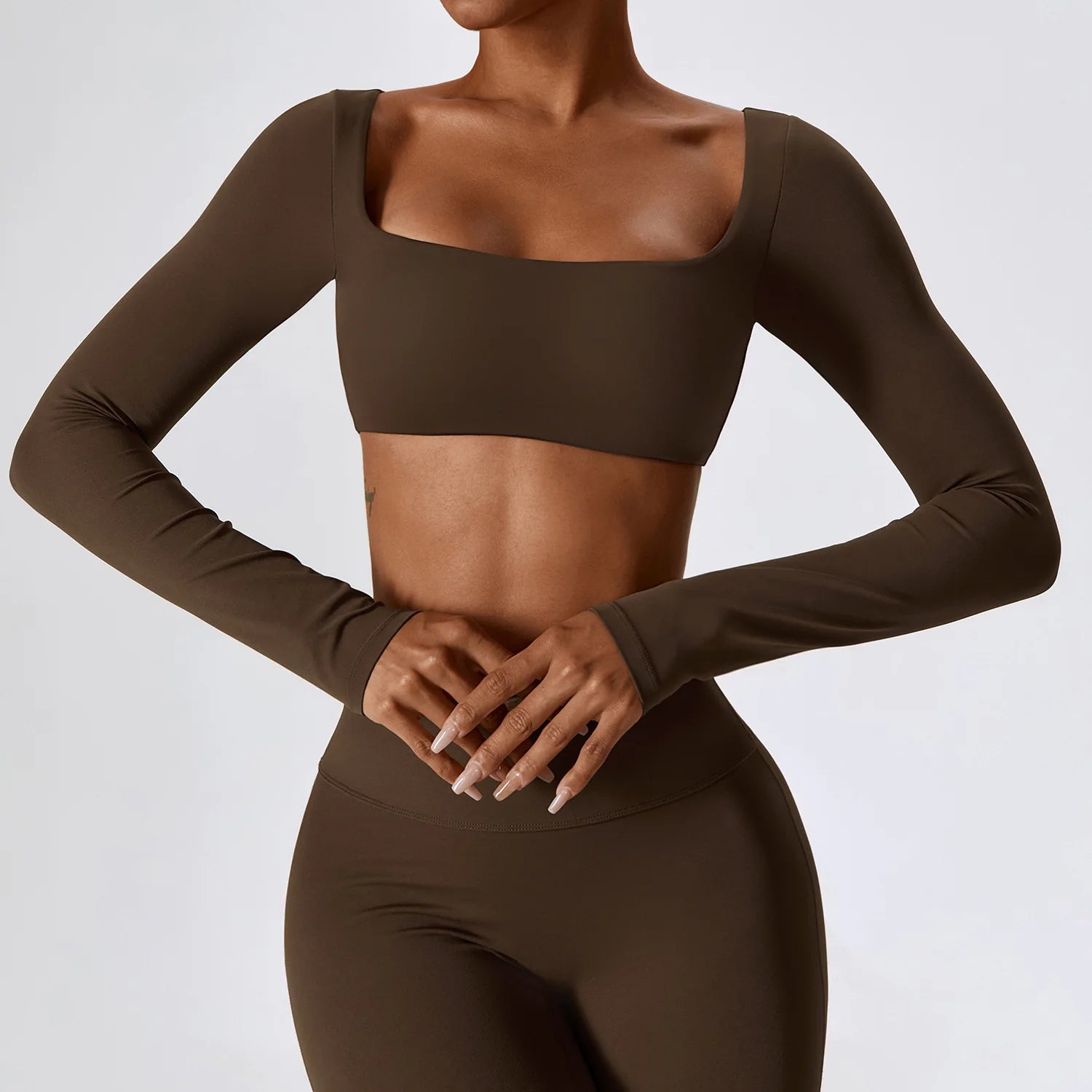 SculptFit Cropped Long Sleeve T-shirt