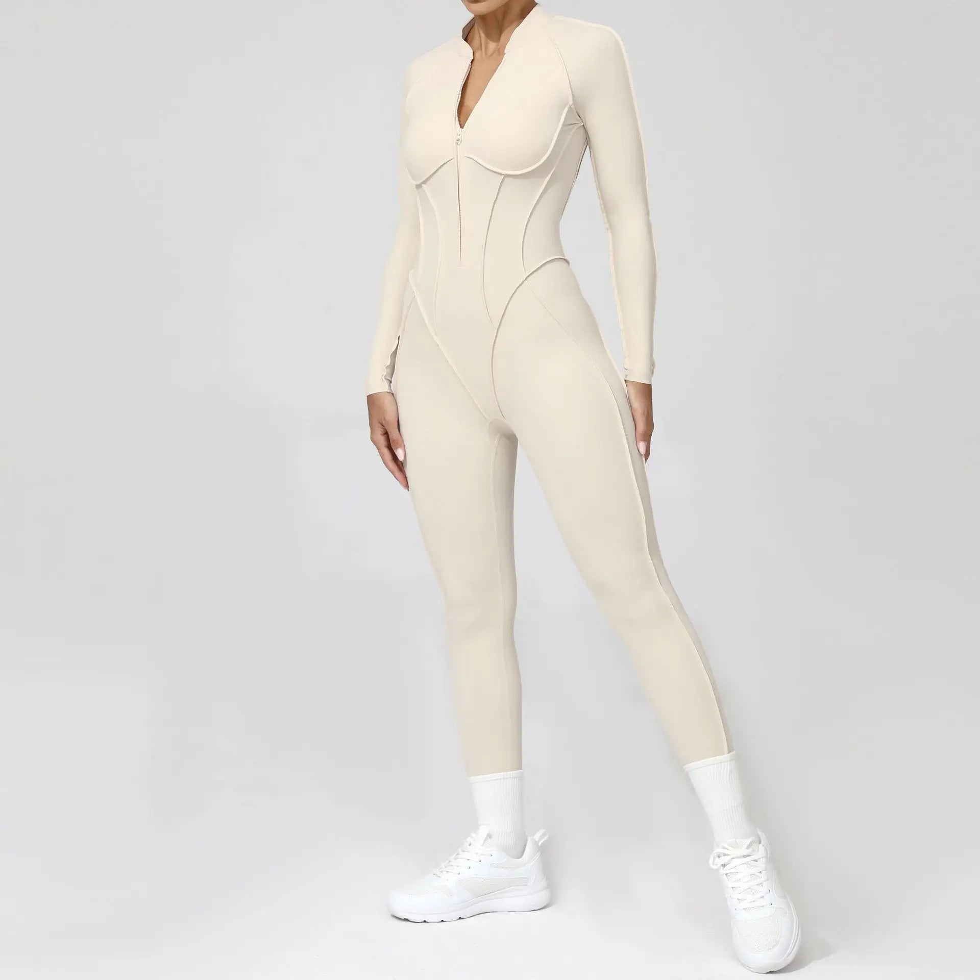 FlexCore Zip Jumpsuit with open back