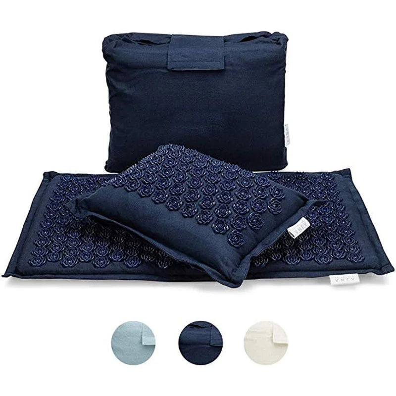 Linen Acupressure Mat Set — Coconut Palm Base