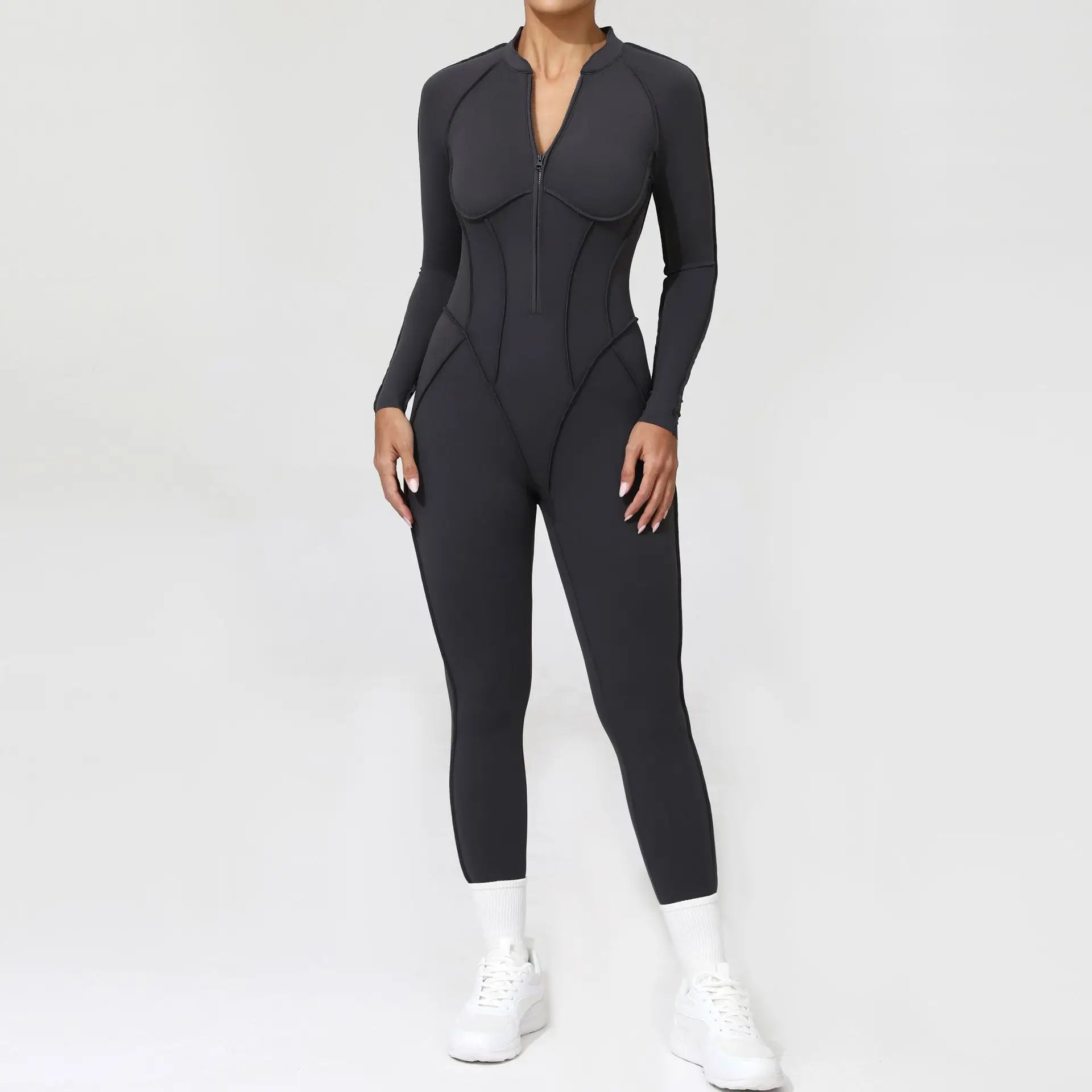 FlexCore Zip Jumpsuit with open back