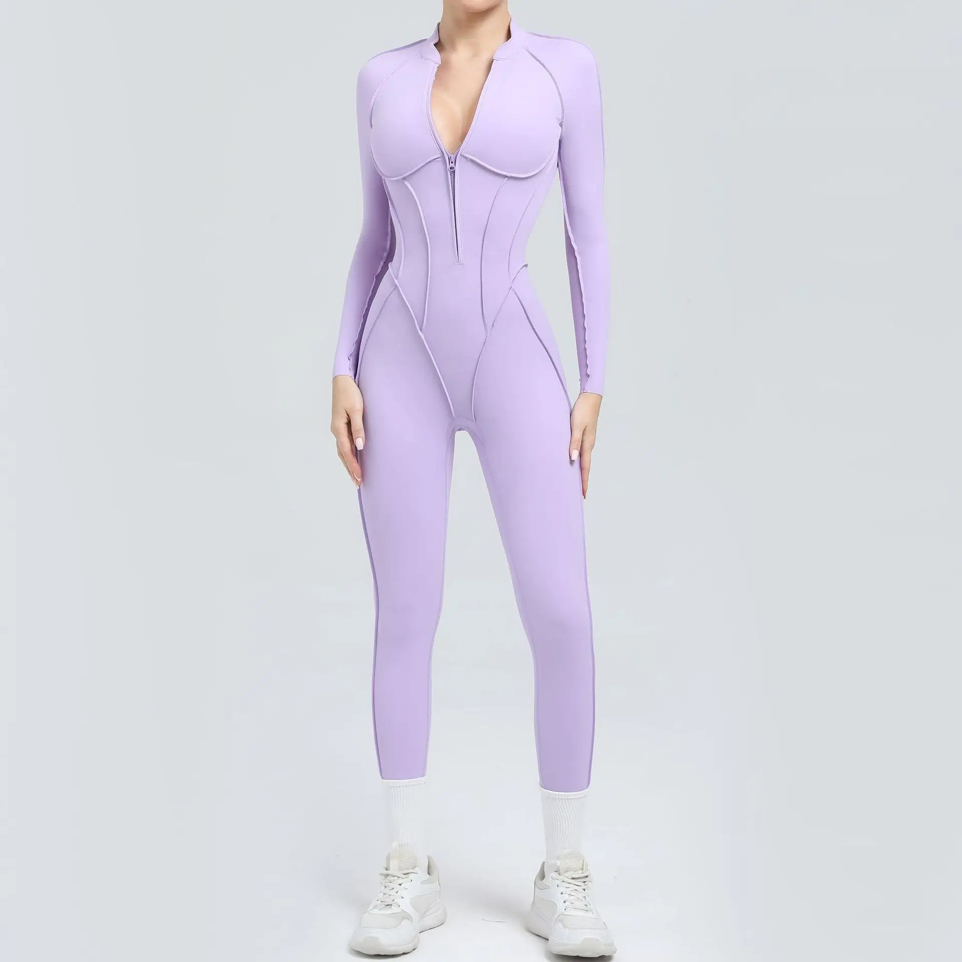 FlexCore Zip Jumpsuit with open back