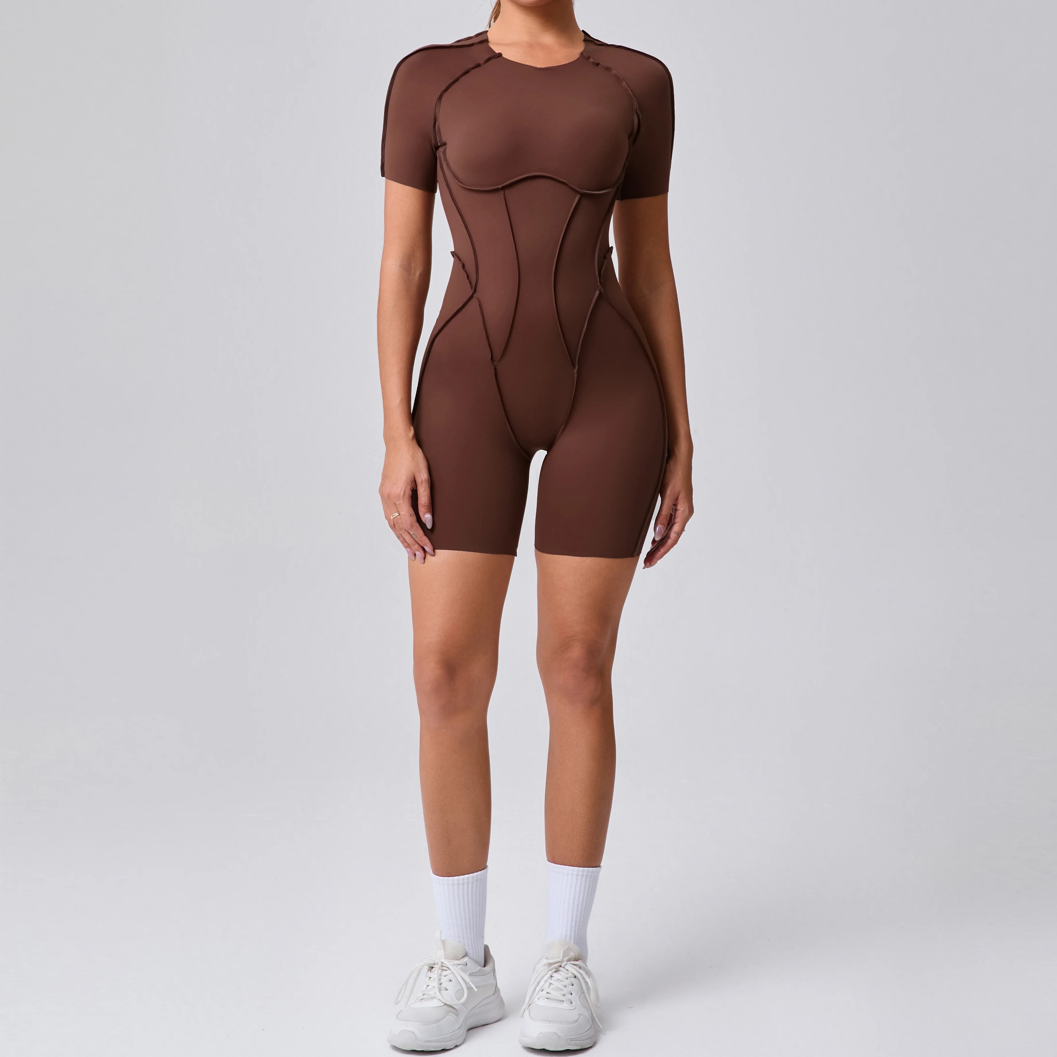 Scrunch Booty Jumpsuit – Backless Gym Romper