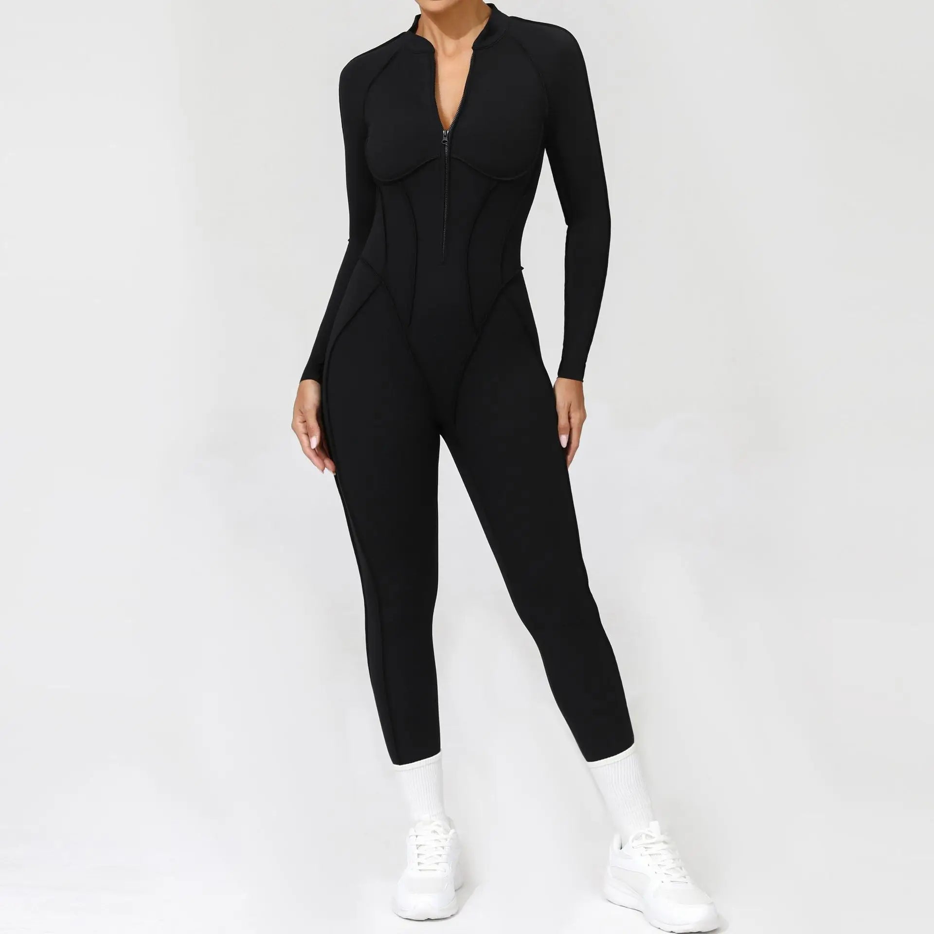 FlexCore Zip Jumpsuit with open back