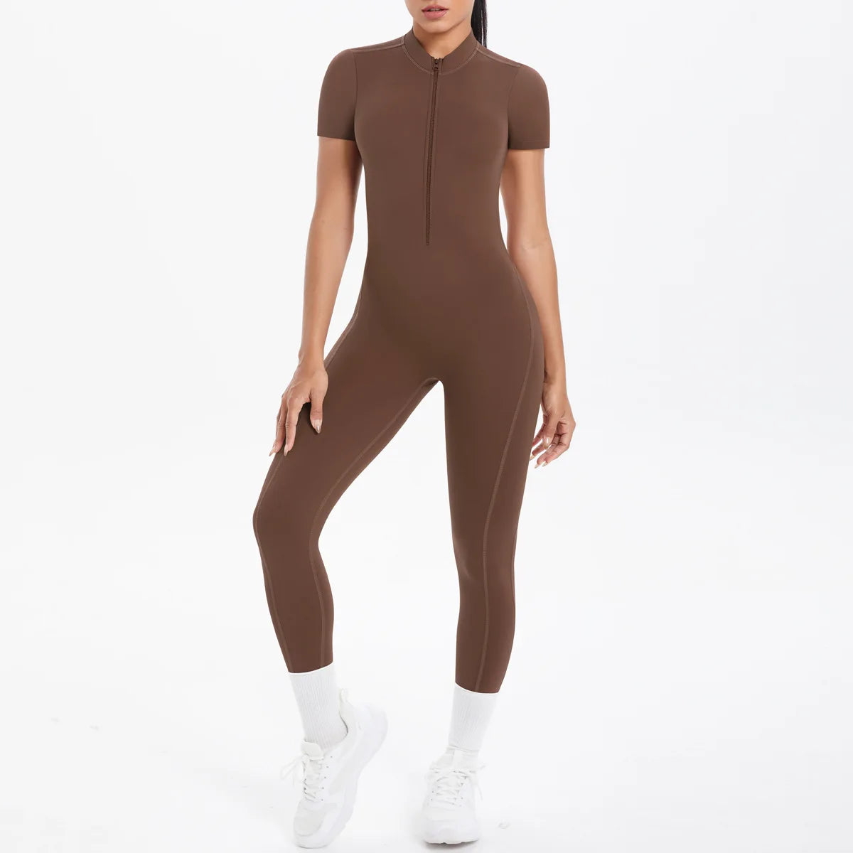 Seamless Zip-Up Bodysuit – Yoga & Running