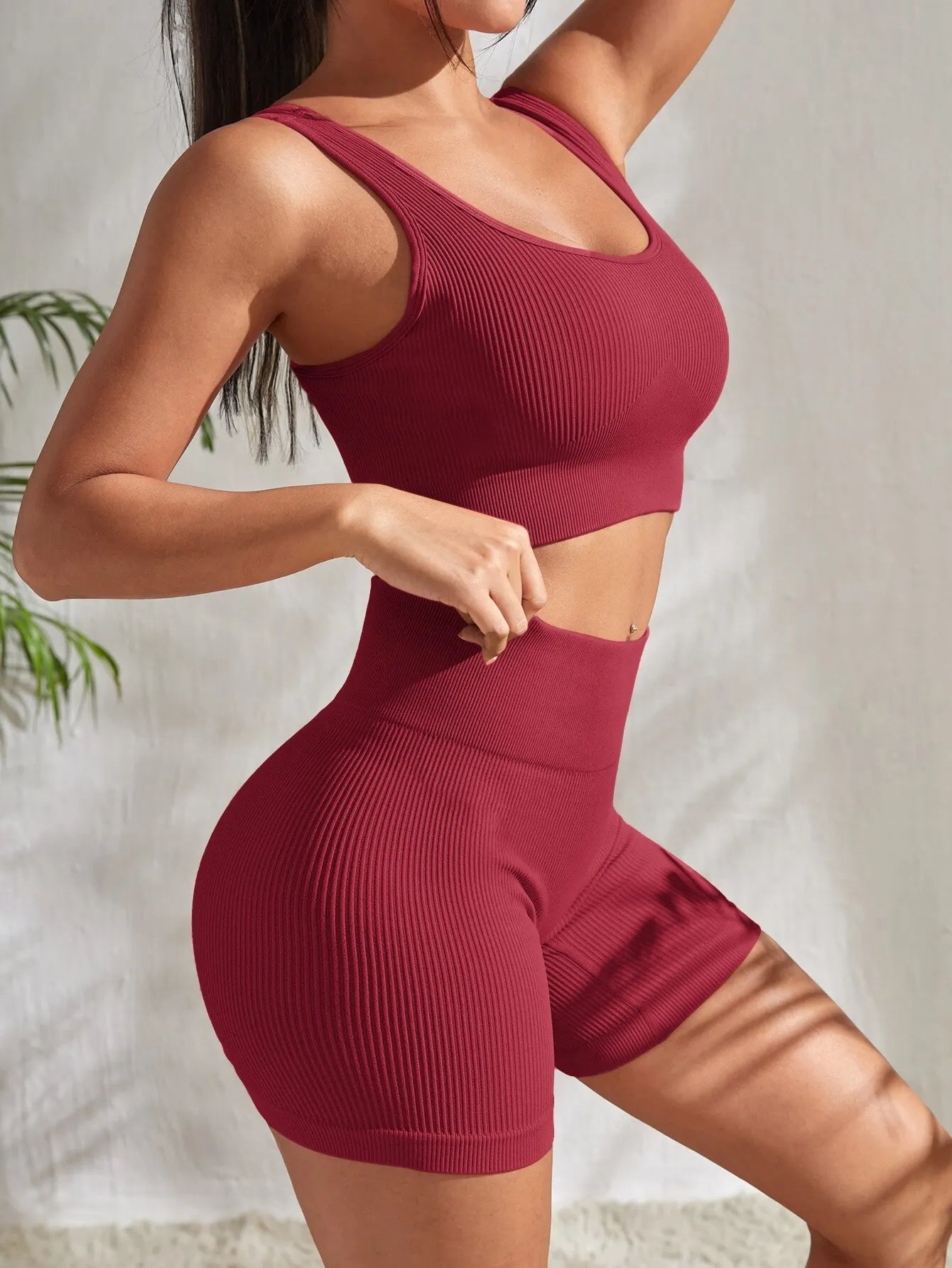 PowerFit Set – High Waist Shorts + Crop Tank