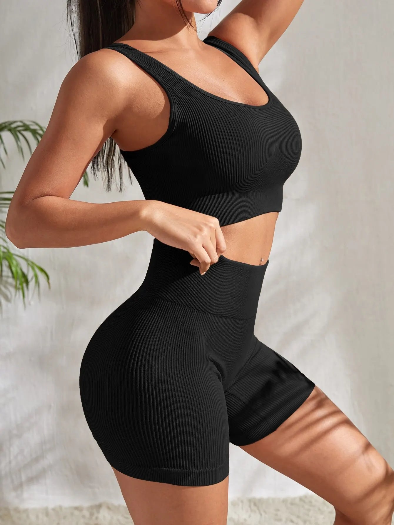 PowerFit Set – High Waist Shorts + Crop Tank