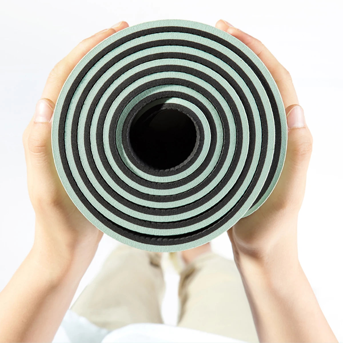 Home Fitness Mat with Alignment Guide
