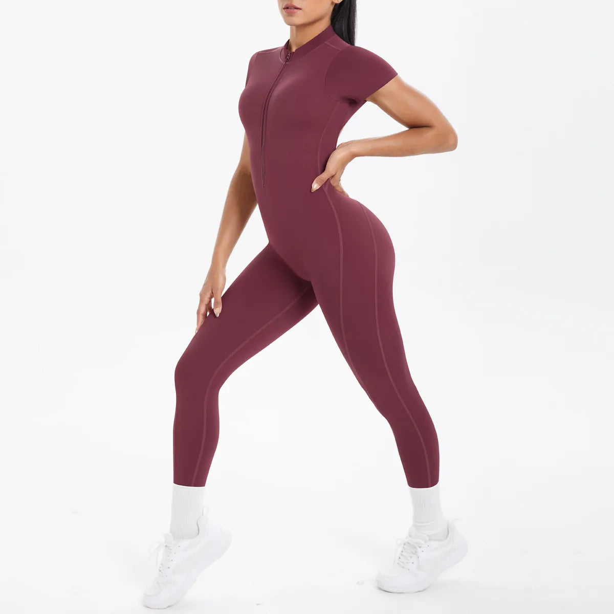 Seamless Zip-Up Bodysuit – Yoga & Running
