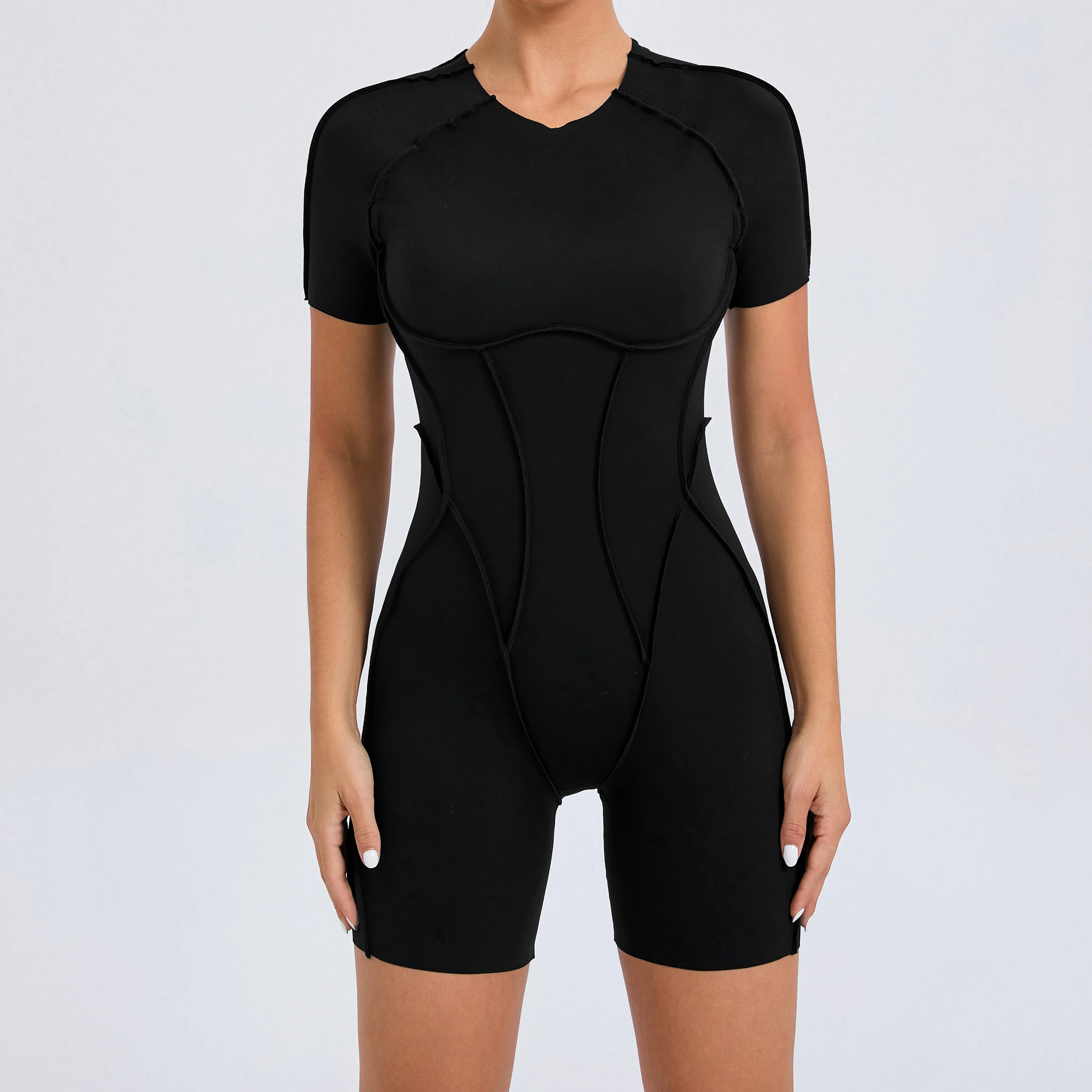 Scrunch Booty Jumpsuit – Backless Gym Romper