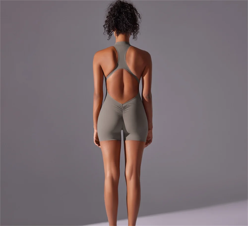 High-Intensity Jumpsuit – Open Back