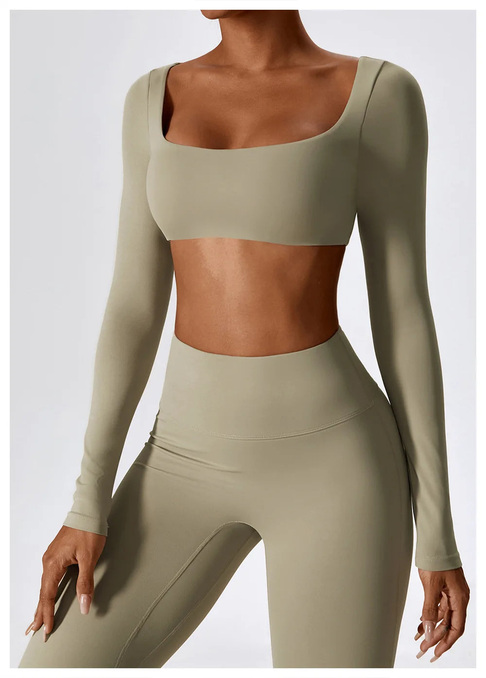 SculptFit Cropped Long Sleeve T-shirt