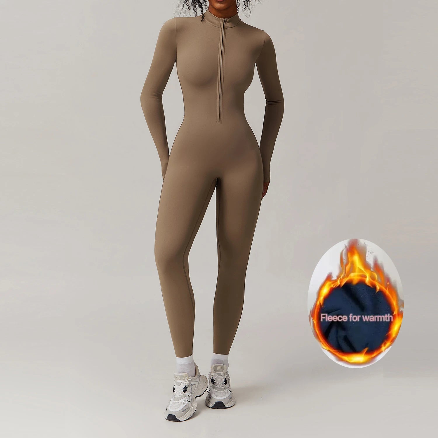 Thermal Seamless Fleece Jumpsuit – Yoga & Ski