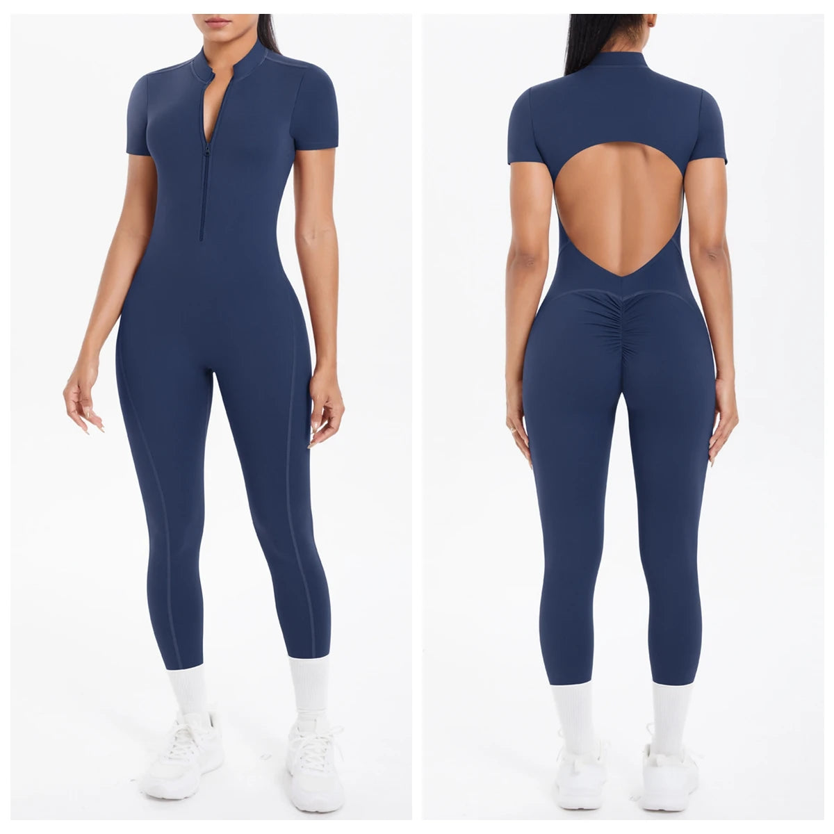 Seamless Zip-Up Bodysuit – Yoga & Running