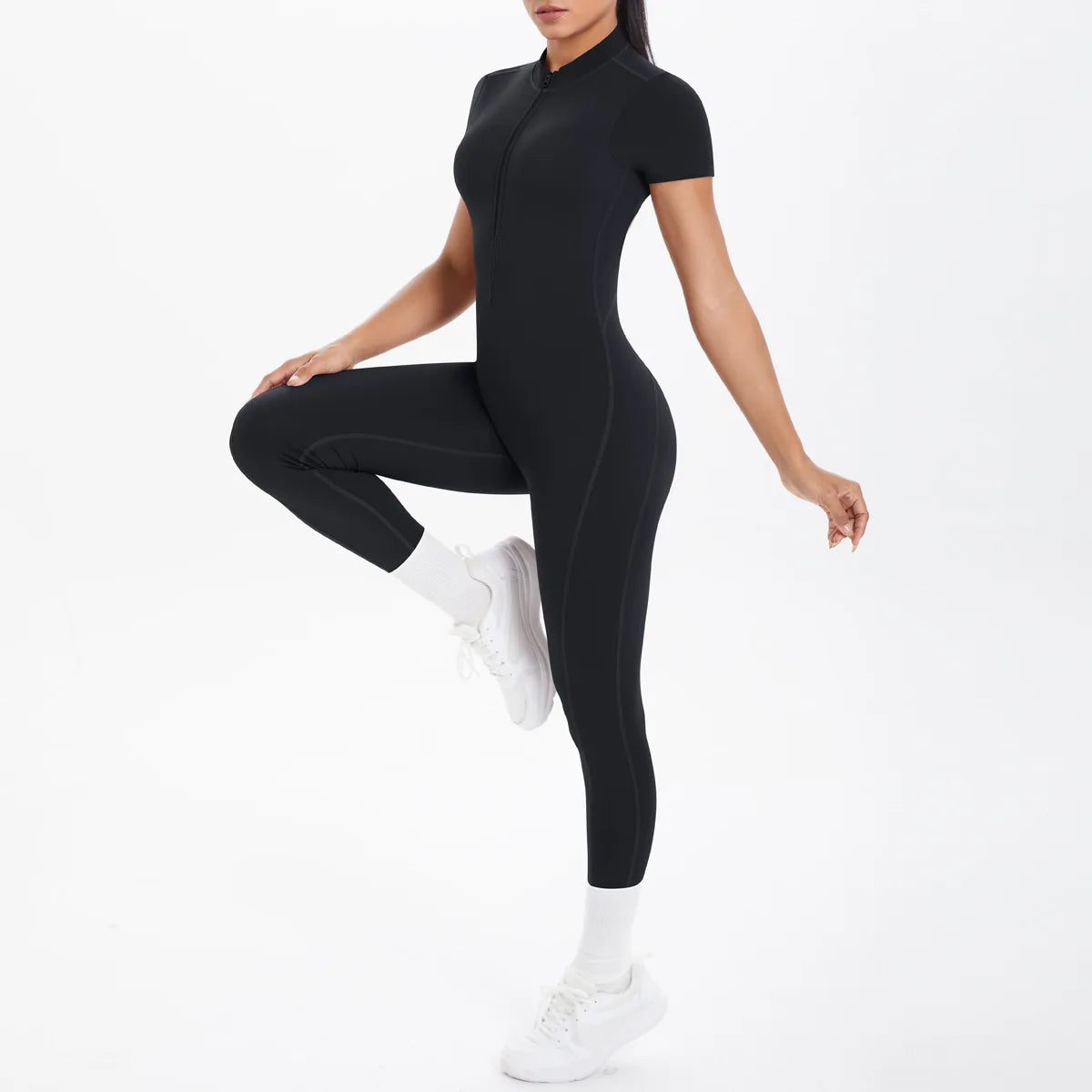 Seamless Zip-Up Bodysuit – Yoga & Running