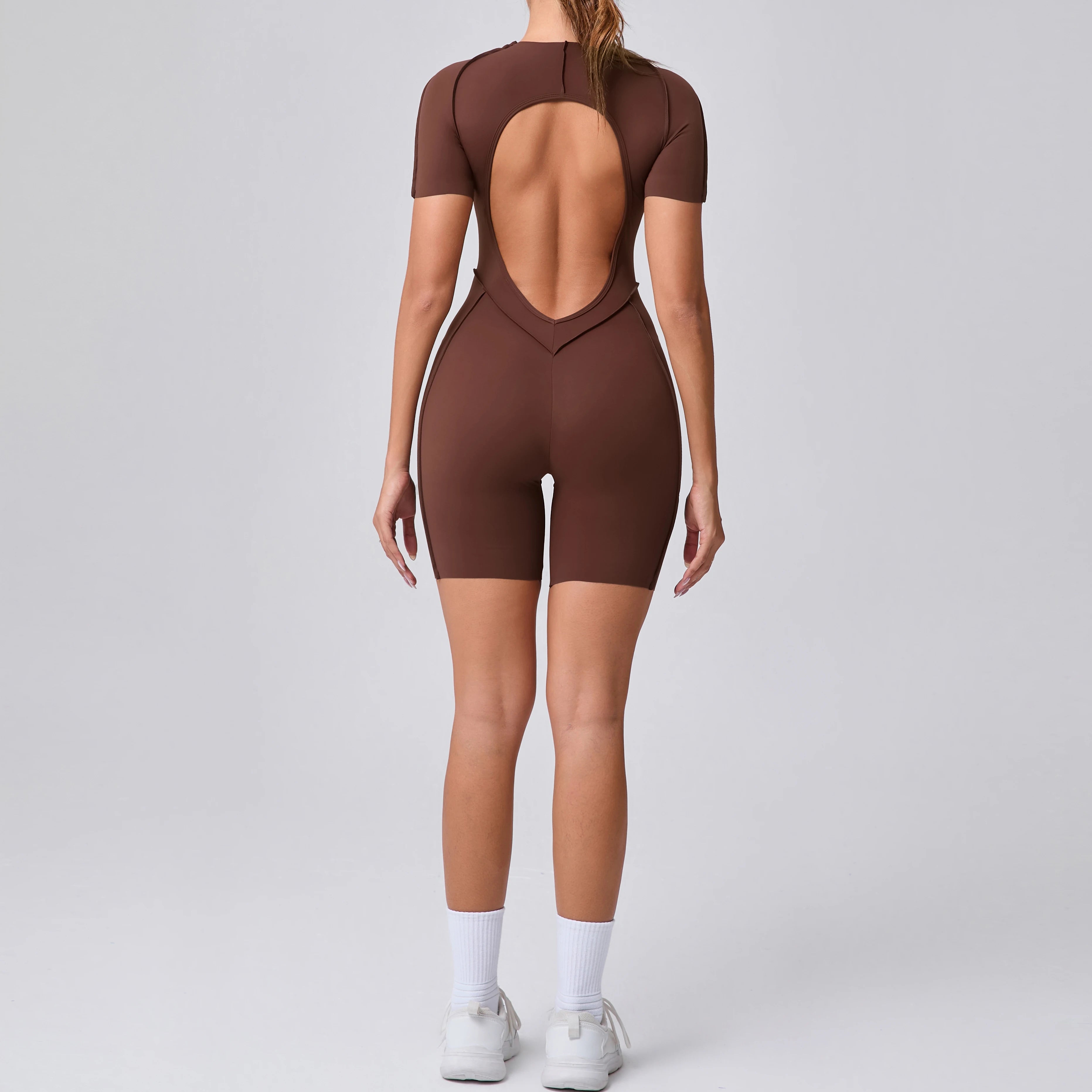 Scrunch Booty Jumpsuit – Backless Gym Romper