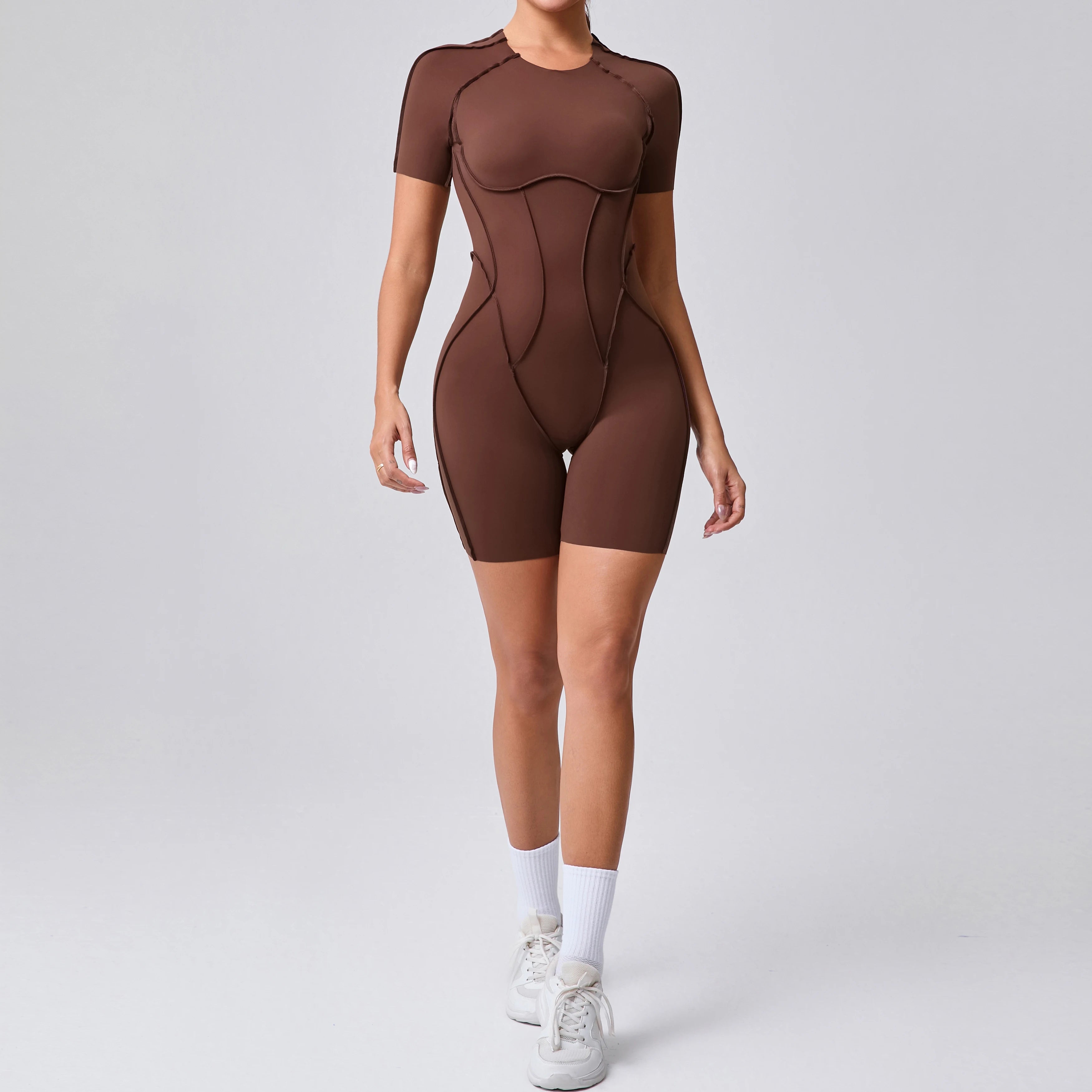 Scrunch Booty Jumpsuit – Backless Gym Romper