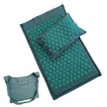 Linen Acupressure Mat Set — Coconut Palm Base