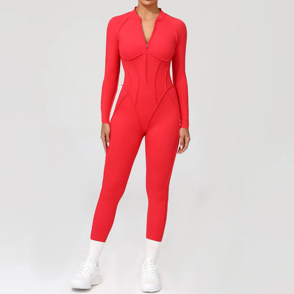 FlexCore Zip Jumpsuit with open back