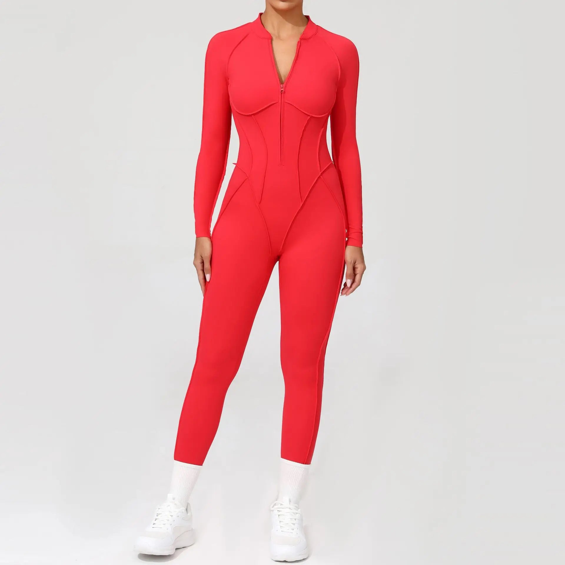 FlexCore Zip Jumpsuit with open back
