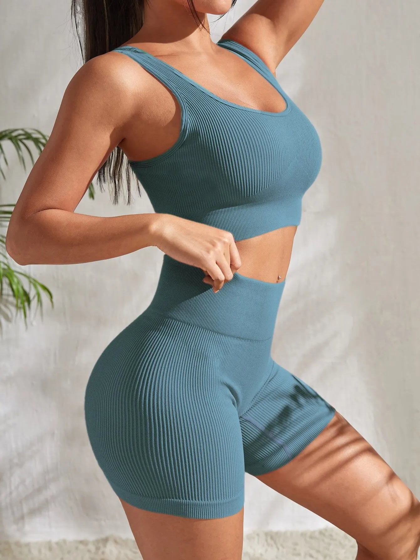 PowerFit Set – High Waist Shorts + Crop Tank