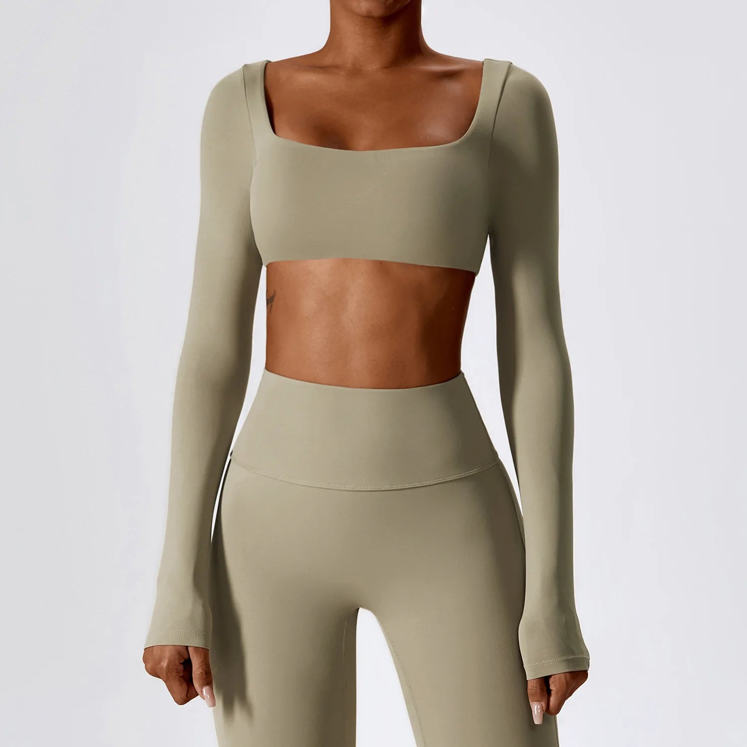 SculptFit Cropped Long Sleeve T-shirt
