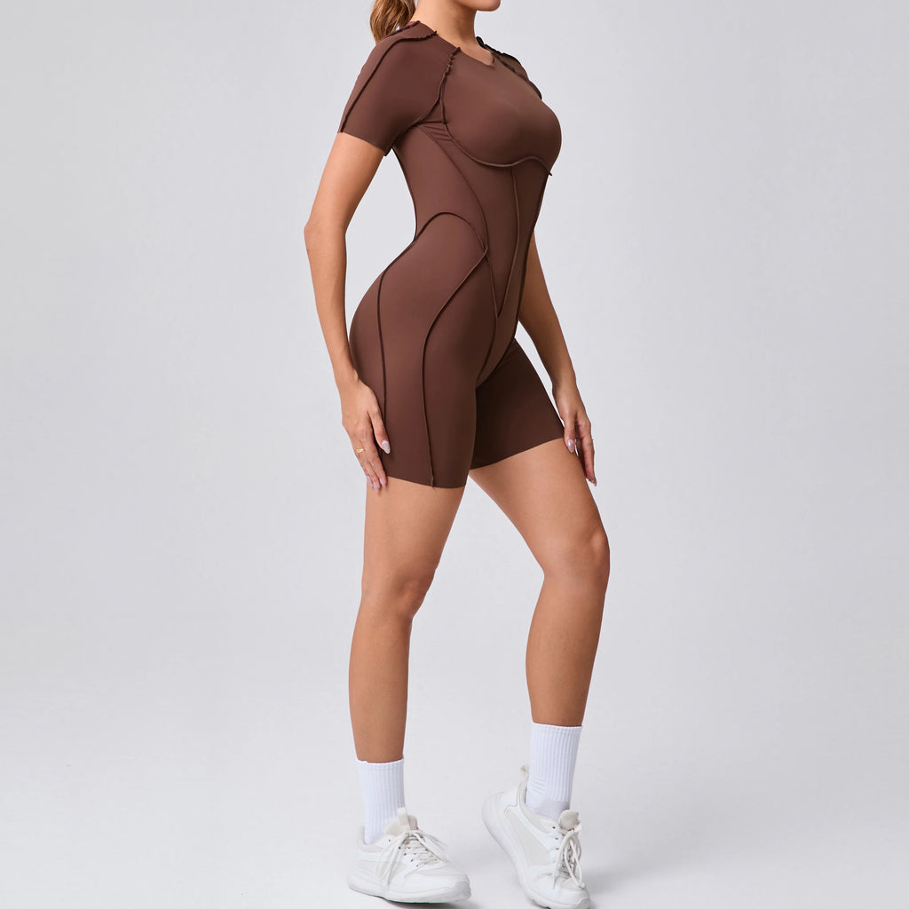 Scrunch Booty Jumpsuit – Backless Gym Romper