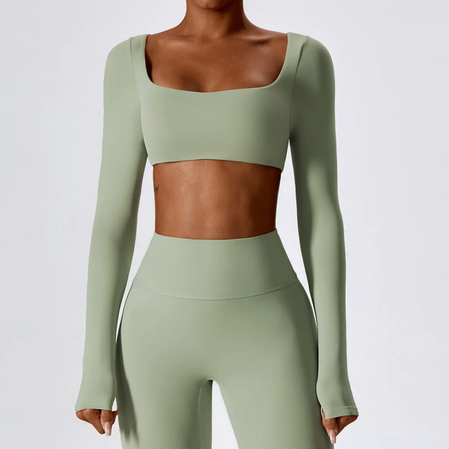 SculptFit Cropped Long Sleeve T-shirt
